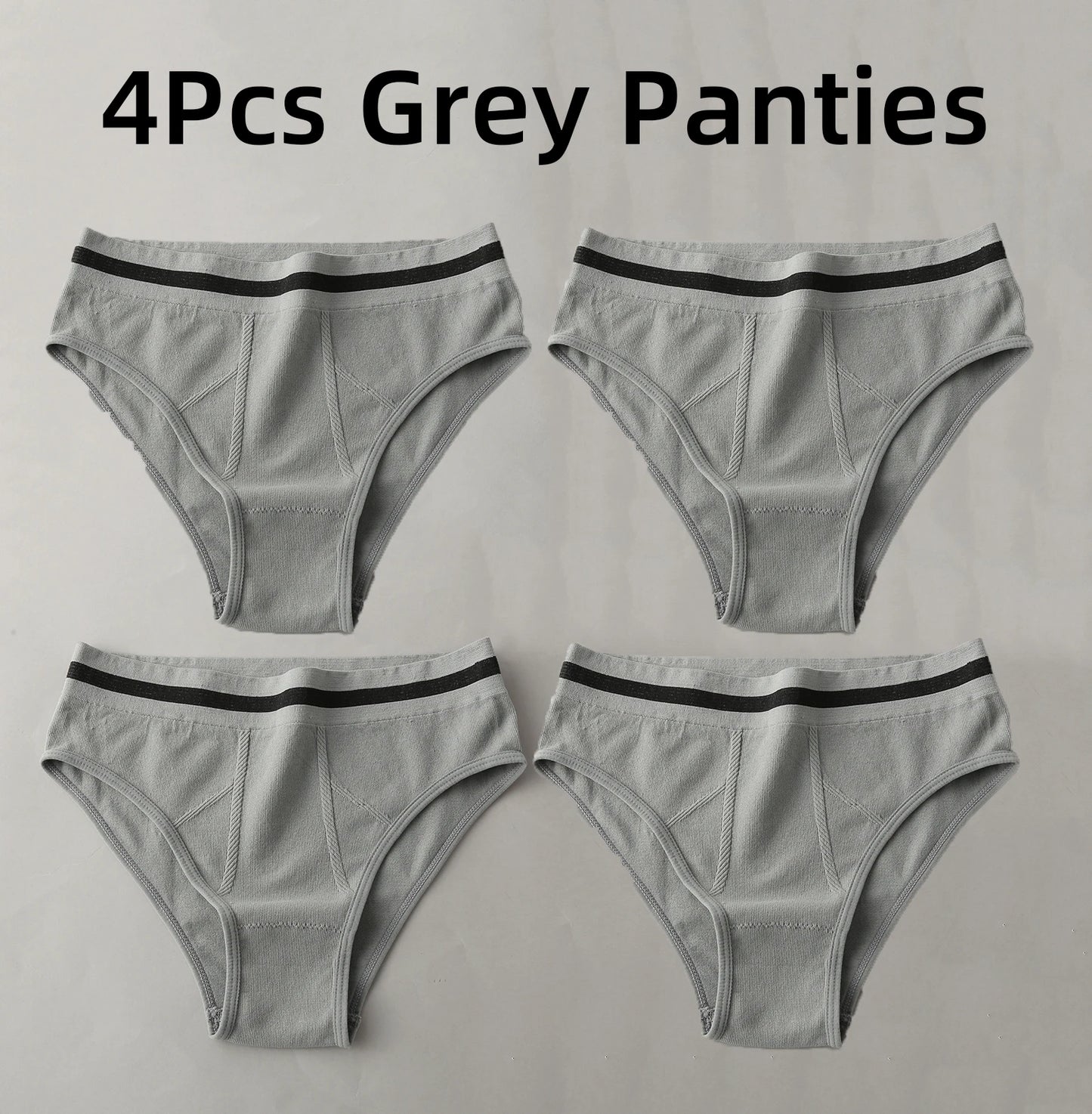 S-3XL 3-5Pcs Women Sport Briefs High Waist Panties Comfort Solid Color Underwear Sexy Underpants Intimate Lingerie Soft Briefs