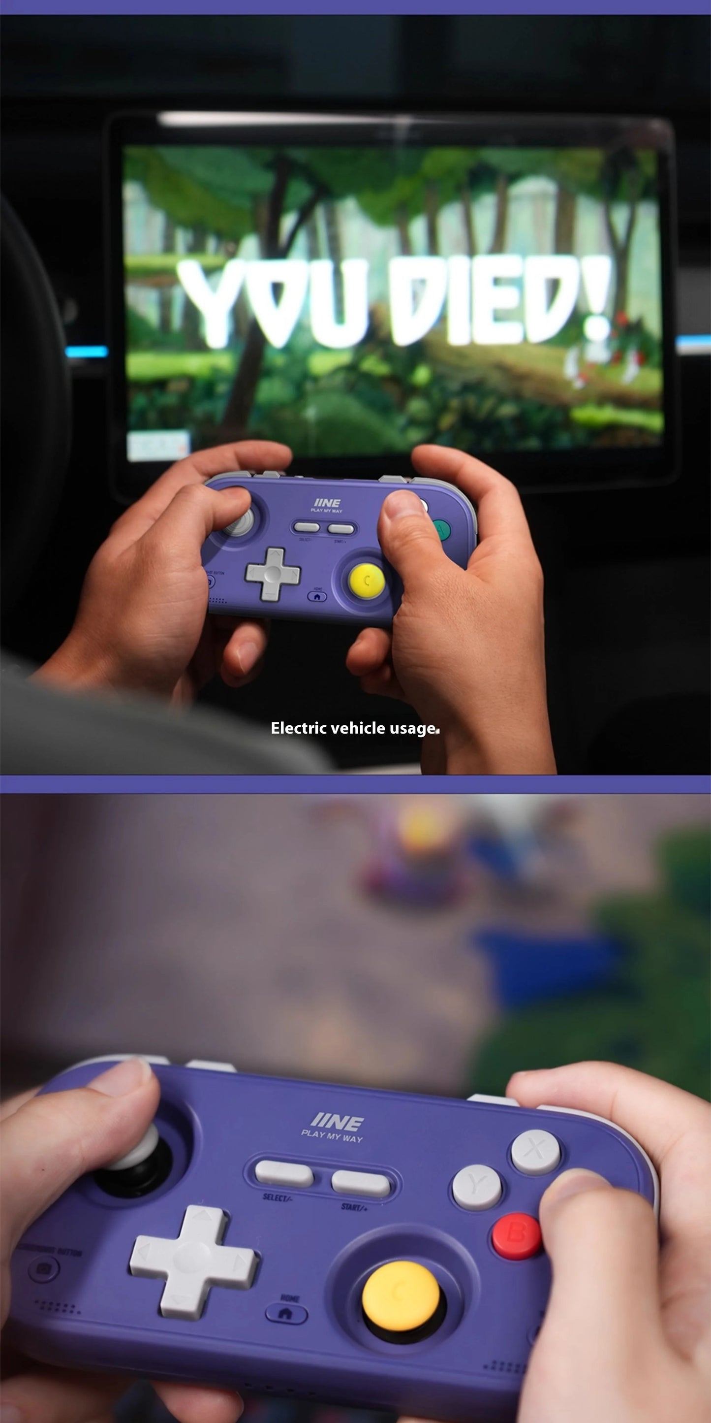 IINE Pocket Mini Controller Palm-Sized Gamepads 1000hz Hall Joystick Short Video Remote Control Suitable for NS2 Android iPhone