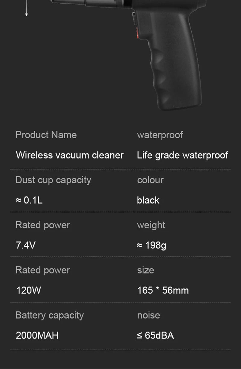 XIAOMI 2900000pa Car Wireless Vacuum Cleaner 120w 3-in-1 Portable Handheld For Home Rechargeable Auto Cordless Cleaner 2025