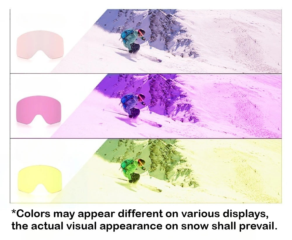 Double Layer UV400 Ski Goggles Anti-Fog Anti-UV UV400 REVO TPU Glasses Eyewear for Adult Skiing Outdoor Sports Snowboard Winter