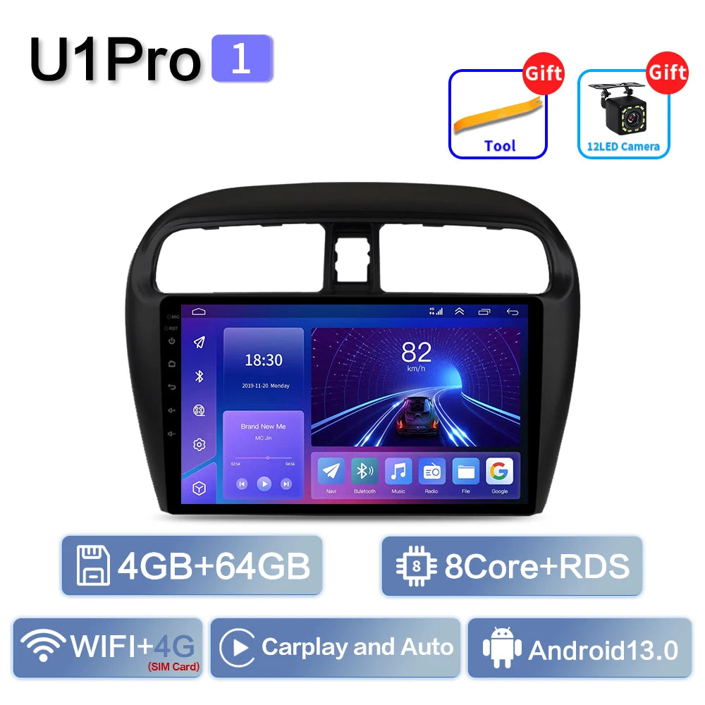 Car Radio Multimidia For MITSUBISHI Mirage Spacestar Attrage 2012-2018 GPS Navigation Carplay 2din