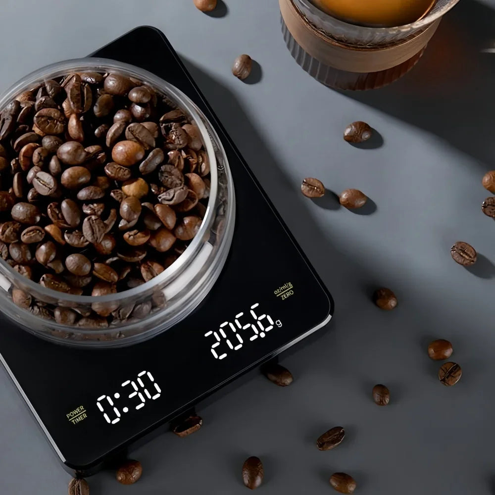 Electronic Coffee Scale Waterproof Pad LED Display High Quality USB Timing Professional Home Coffee Accessories Gift 3kg/0.1g