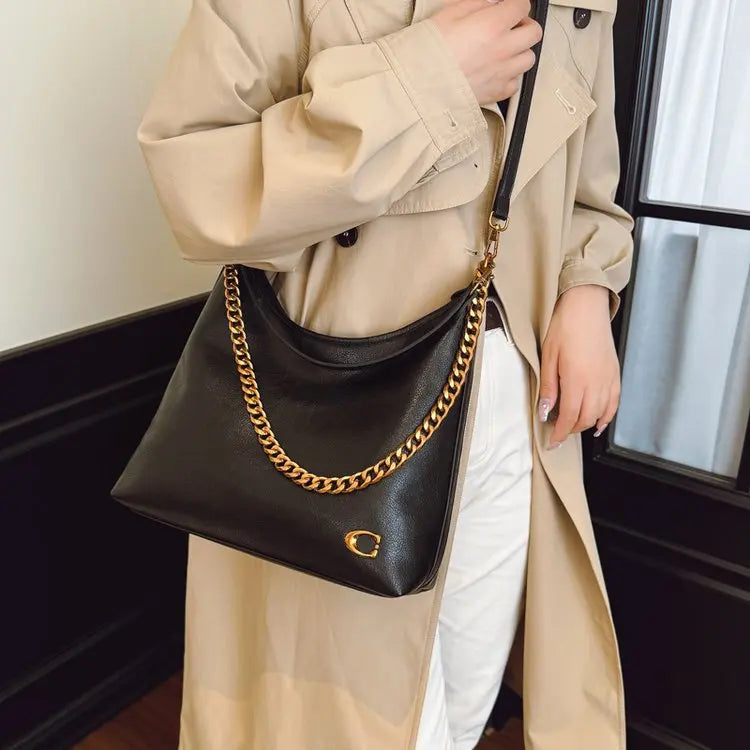 Luxury Brand Trendy Diaper Bag Stylish Leather Crossbody Handbag For Women Elegant Messenger Purse Minimalist Chic