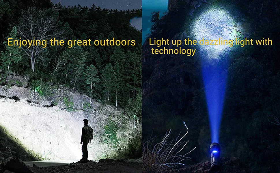 USB Rechargeable LED Flashlights High Lumens Super Bright Tactical Handheld Flash Light Zoomable,Waterproof  Emergency Lantern