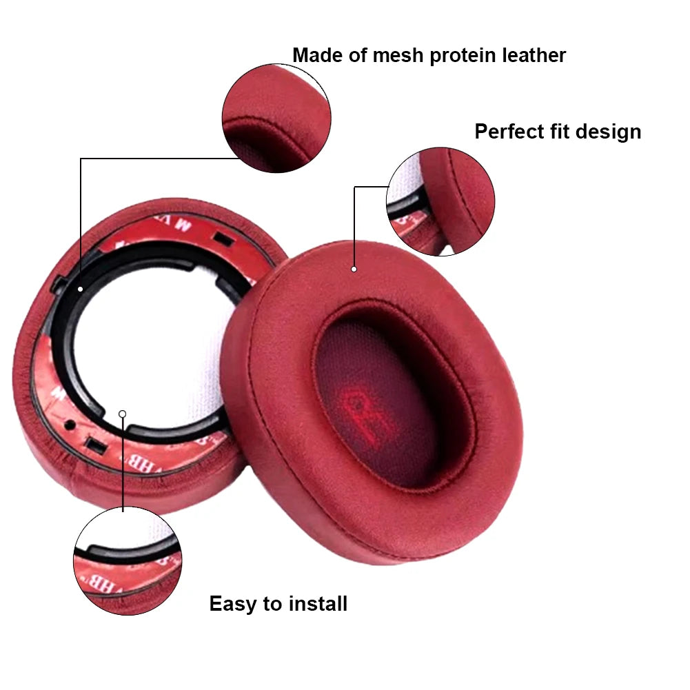 1 Pair Replacement Ear Cushions Covers Protein Leather Headphone Earpads Headset Ear Cushions for JBL E55BT Headset