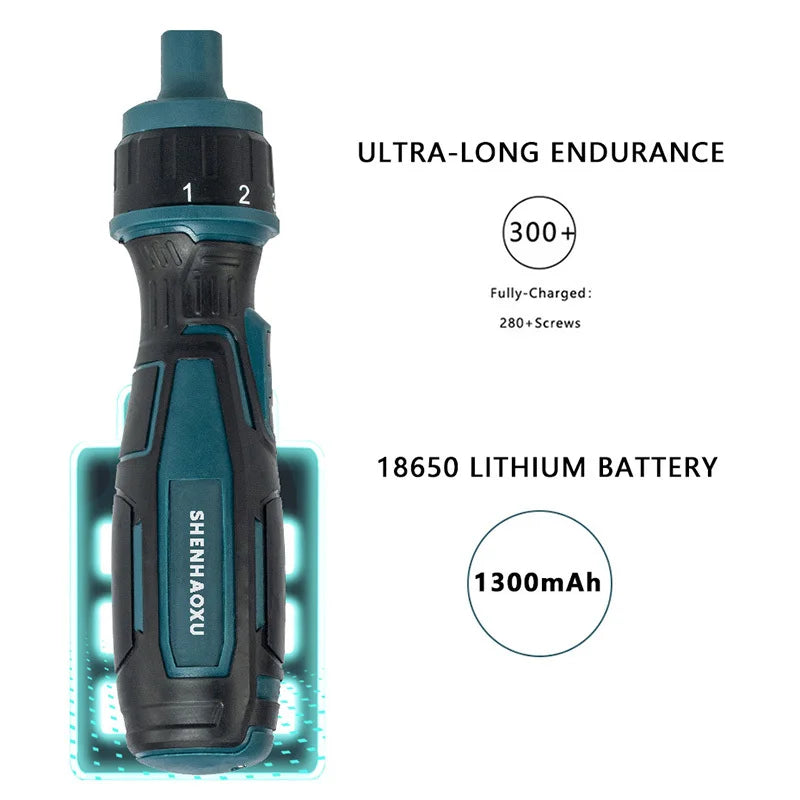 Rechargeable Cordless Electric Screwdriver Mini Drill Power Tools Set Multifuncntion Power Drill Kits Set Household Maintenance