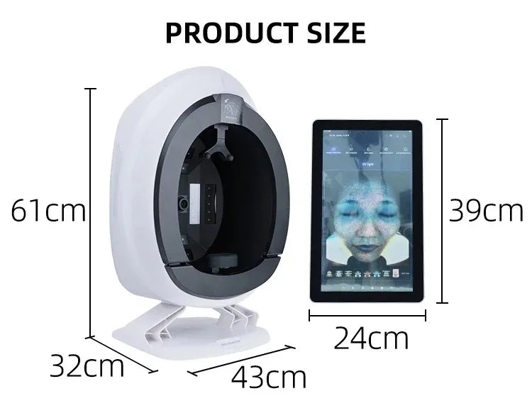 Q1 Pro Intelligent 3D Magic Skin Analyzer Mirror UV Wood Lamp Facial Skin Detection Scanner for Beauty Skin Analysis