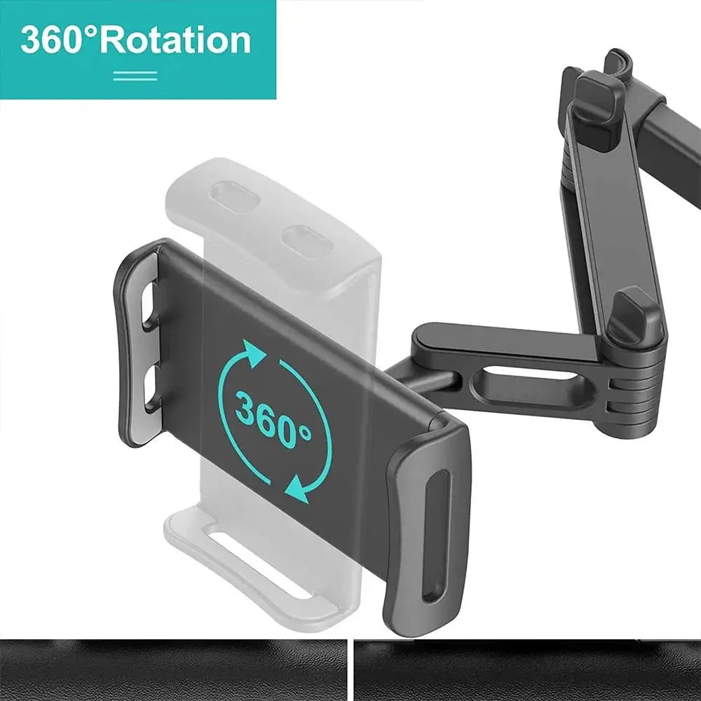 Universal Telescopic Mobile Phone Stand 360 Degree Rotation Tablet Holder Car Back Seat Headrest Bracket For iPad iPhone Huawei