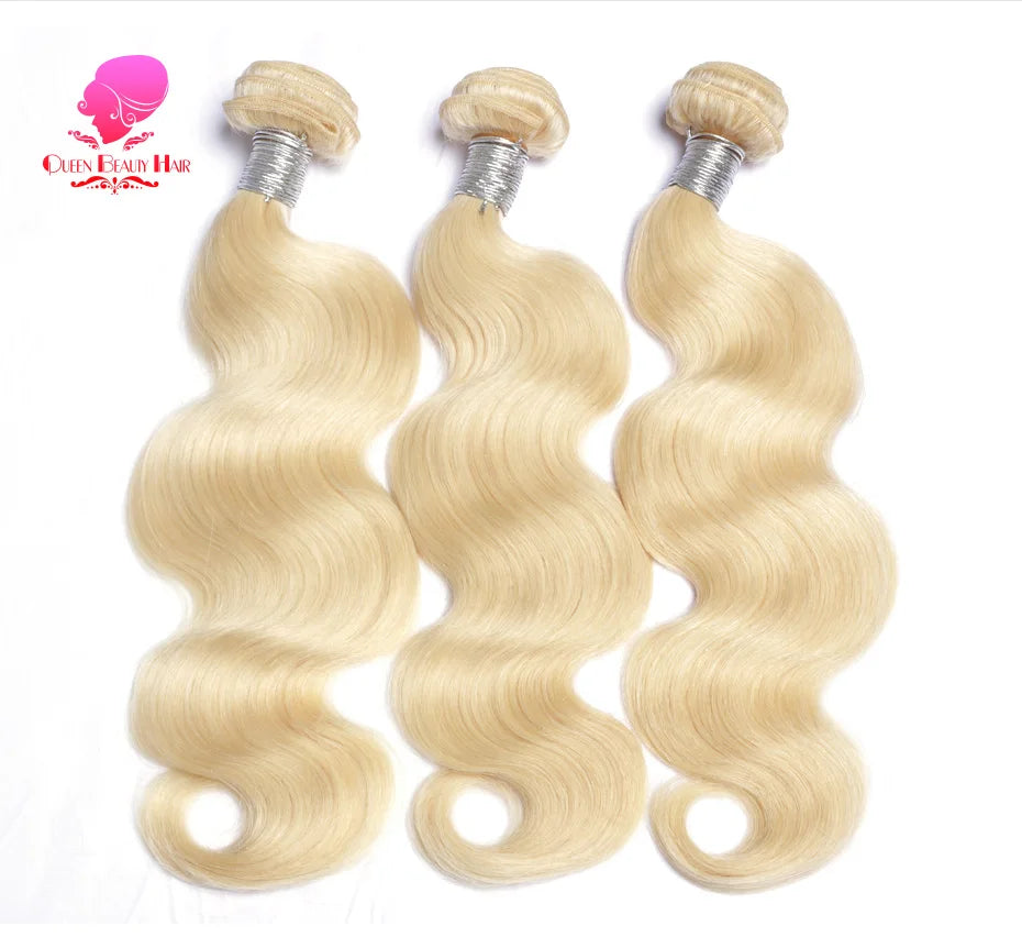 30 40 Inches 613 Honey Blonde Bundles 100% Human Hair Weave Bundles Double Track Peruvian Body Wave Bundles Human Hair Extension