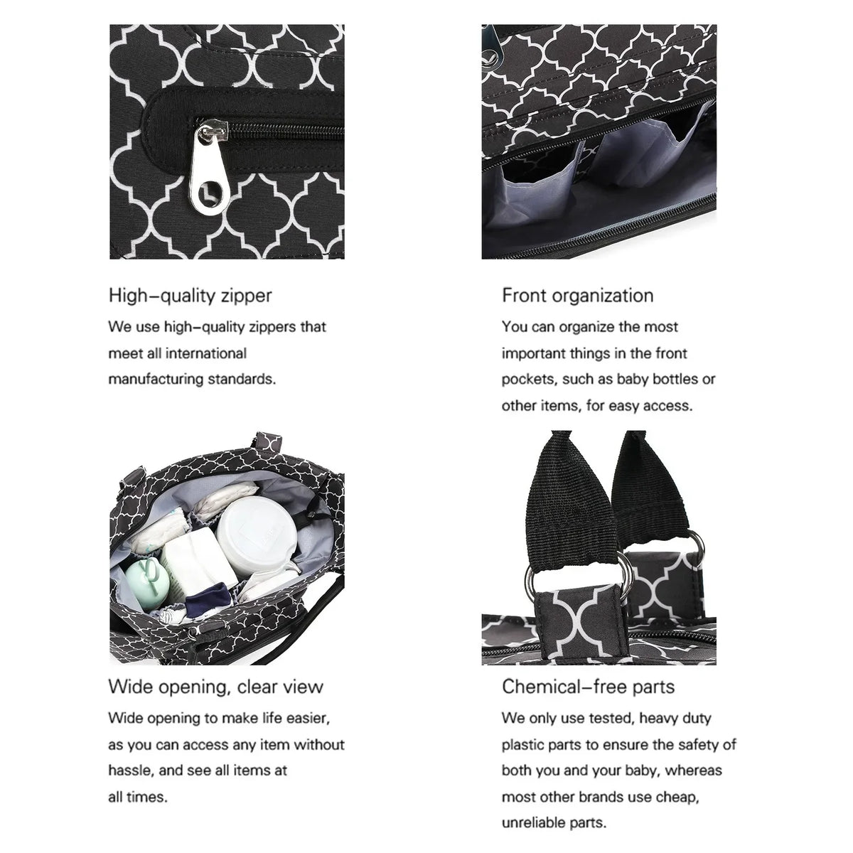 Women Shoulder Bag Travel 7 Pcs/Set Baby Diaper Bags Go Out Large Capacity Newborn Nappy  Bag with Changing Pad Multi-functional