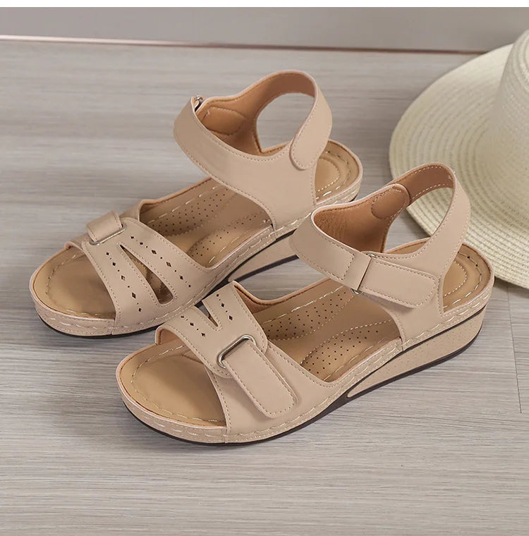 Women Shoes Sandals Summer Party Walking Shoes Retro Sandals For Women Wedge Sandals Ladies Soft Female Women Sandal Footwear