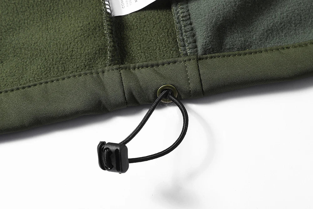 Men's hooded tactical jacket for autumn and winter outdoor windproof waterproof warm hiking camping and fishing durable jacket