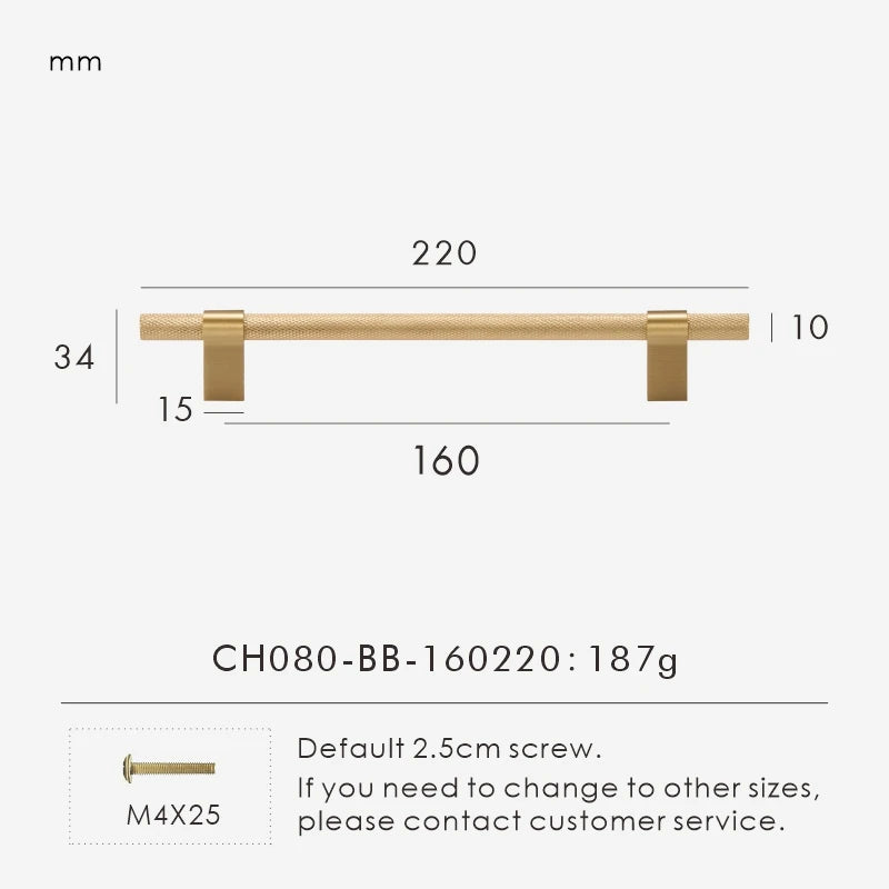 Nurlin Solid Brass Knurling Patterned Cabinet T-bar Extended Length 40 Inches Kitchen Appliances Dishwashers Refrigerators Pull