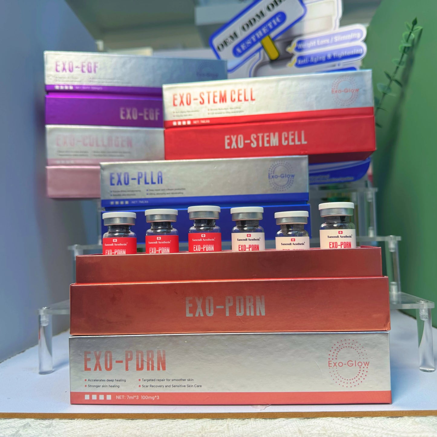 Korean Sanendi Exo-Glow BB Glow Facial Skin Care Set PDRN Salmon DNA Moisturizing and Nourishing Care Essence Skin Care Set