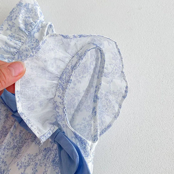 2025 New Summer Infant Baby Girls Bodysuits+Hat Sleeveless Cotton Flower Print Toddler Baby Girls Jumpsuit 0-24M Baby Clothing