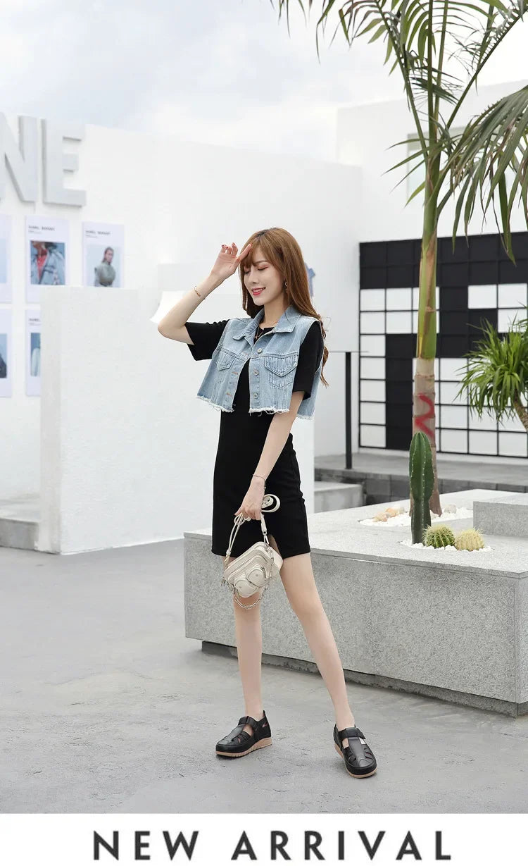 Women's Shoes Sandals Fashion Baotou Wedge Platform Sandals Ladies Retro Rome Sandalias Mujer Slip on Beach Shoes Footwear 2024