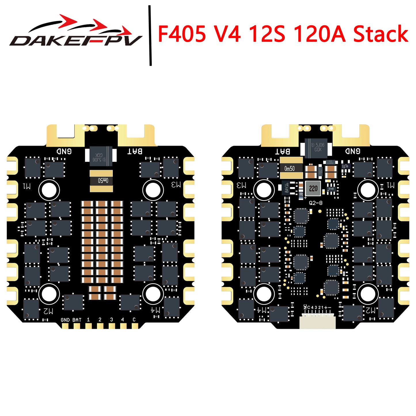DAKEFPV F405 V3 FC 12S 100A / 120A Stack Betaflight Ardupilot INAV F4 Flight controller for FPV Freestyle Drone Model