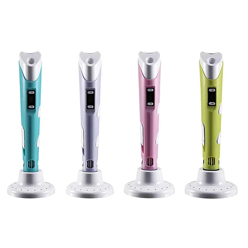 3D Pen LED Screen DIY 3D Printing Pen 50M PLA Filament Creative Toy Gift For Kids Design Drawing 3D Printer Pen Drawing Stift