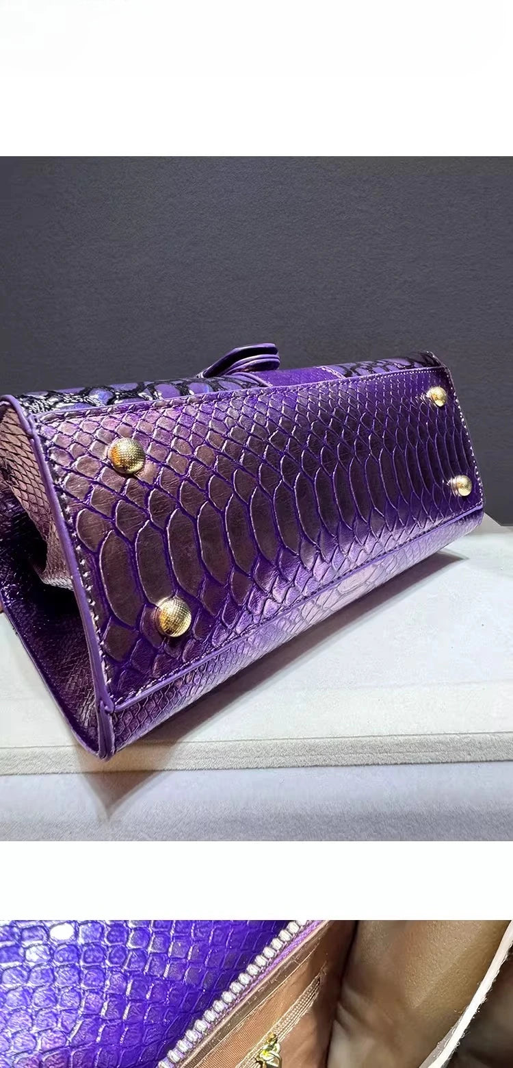 Luxury Brand 2025 Women's Bag Crocodile Leather New Handbag Shoulder Cross Body Bags for Women Сумка Женская