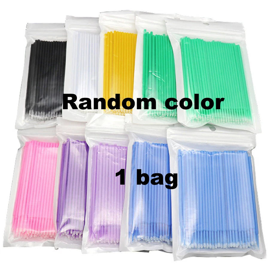 100-1000Pcs Disposable Micro Brush Mascara Wands Applicator Lash Removing Swab Microbrush Eyelash Extension Makeup Brushes Tools