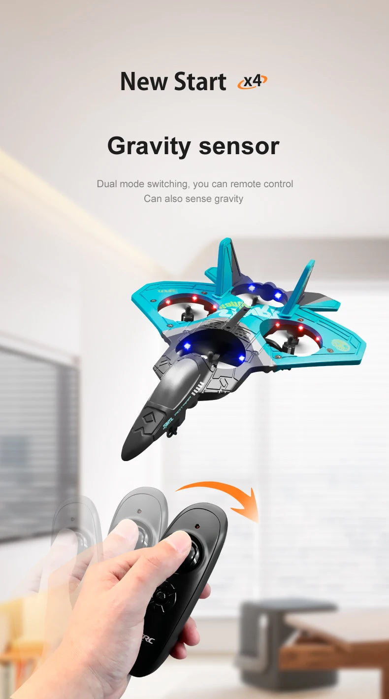 Mini Drone Rc Plane Aircraft 2Ch Remote Control Airplane Stunt Rolling Fighter Model Glider Foam Dron Children's Toys for boys