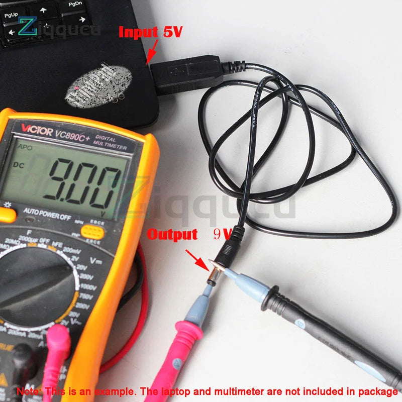 USB Power Boost Line DC 5V to DC 5V 9V 12V Step UP Module USB Converter Adapter Cable with Switch Plug Length 1m