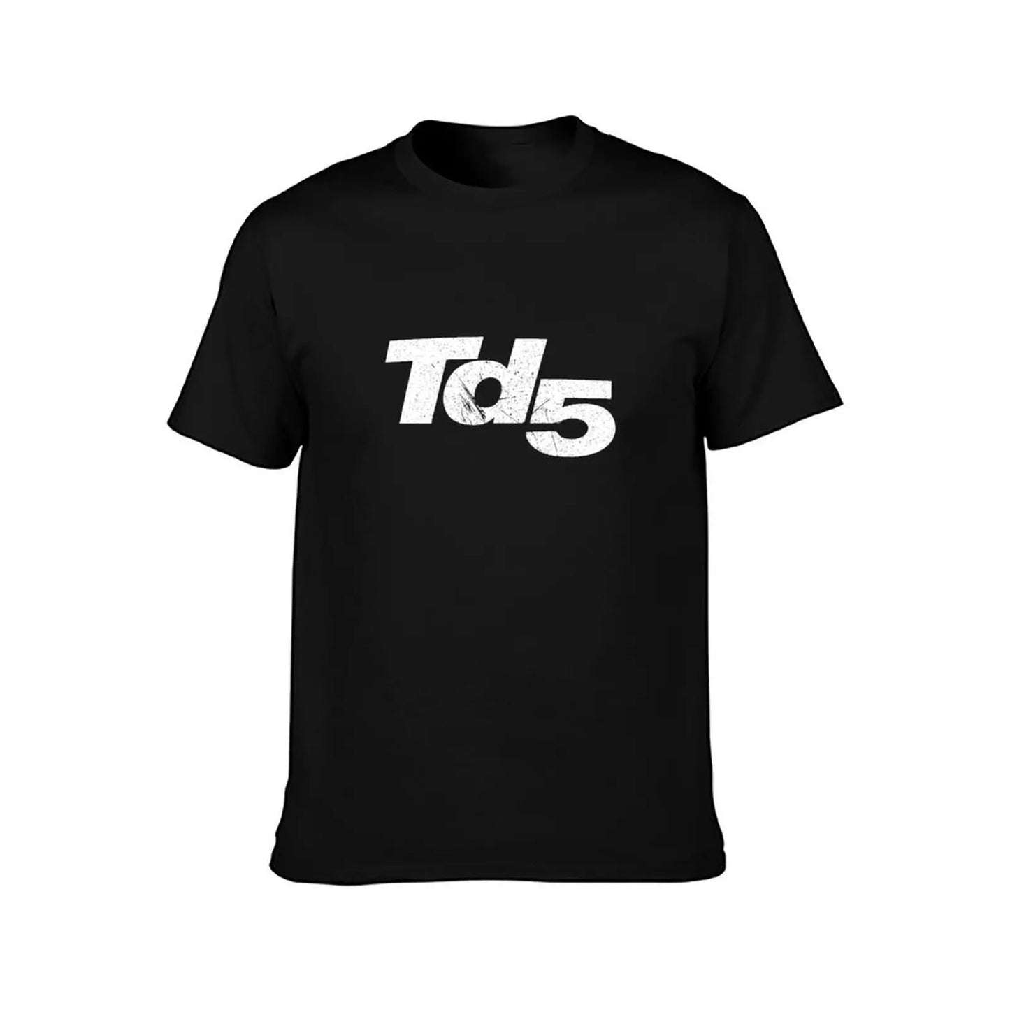 Land Rover TD5 Inline 5 cylinder - white distressed logo T-Shirt aesthetic clothes blue lock mens plain t shirts