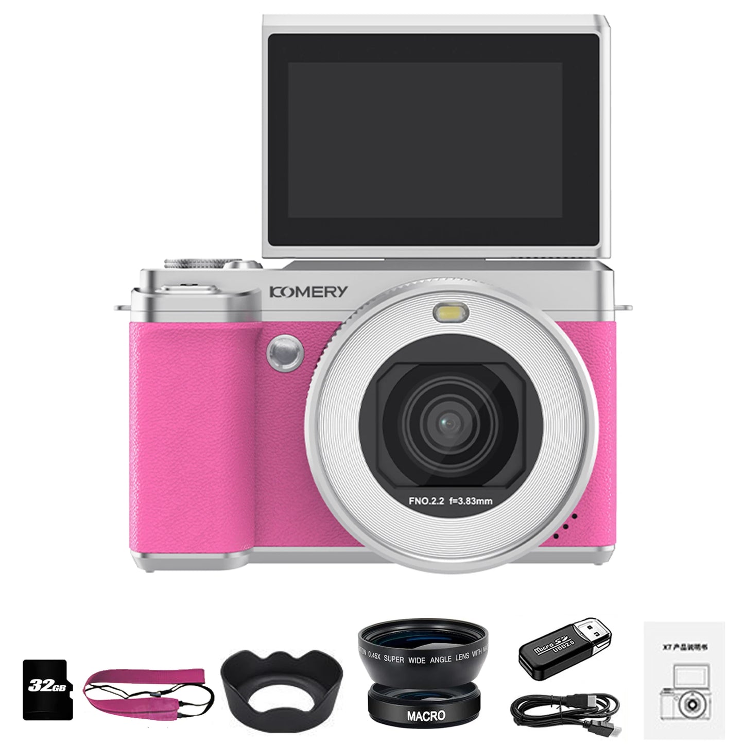 5K Digital Camera Auto Focus 80MP Vlogging Camera for YouTube and Anti-Shake Video Camera with Flash Dual Lens Selfile Camcorder