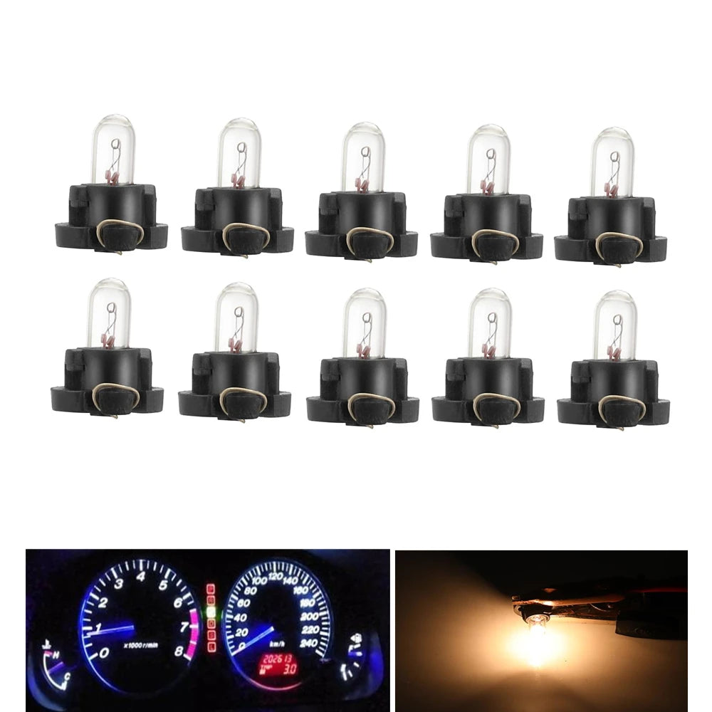 5/10Pcs T3 T4.2 Led Bulbs Car Interior Lights Auto Warming Indicator Lamp 12V 4300K Yellow Warm LIght For Car