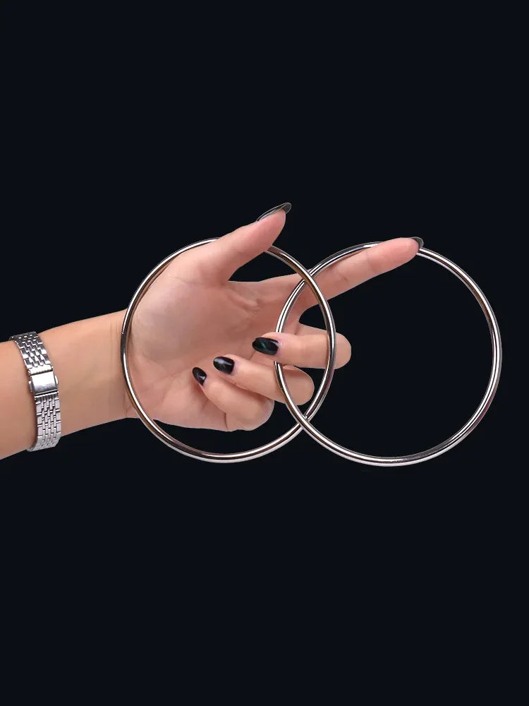 Deluxe 4.5" Linking Rings (Set of 4, Chrome) by J.C Magic Stage Magia Gimmick Props Mentalism Funny Magician Claasic Magie Toys