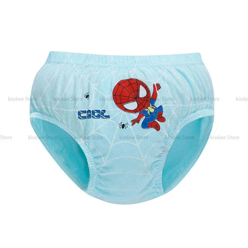 Exquisite Boxed 5-Piece Boys Cotton Underwear Comfortable and Breathable Briefs Boys Spider-Man Print Children Triangle Panties