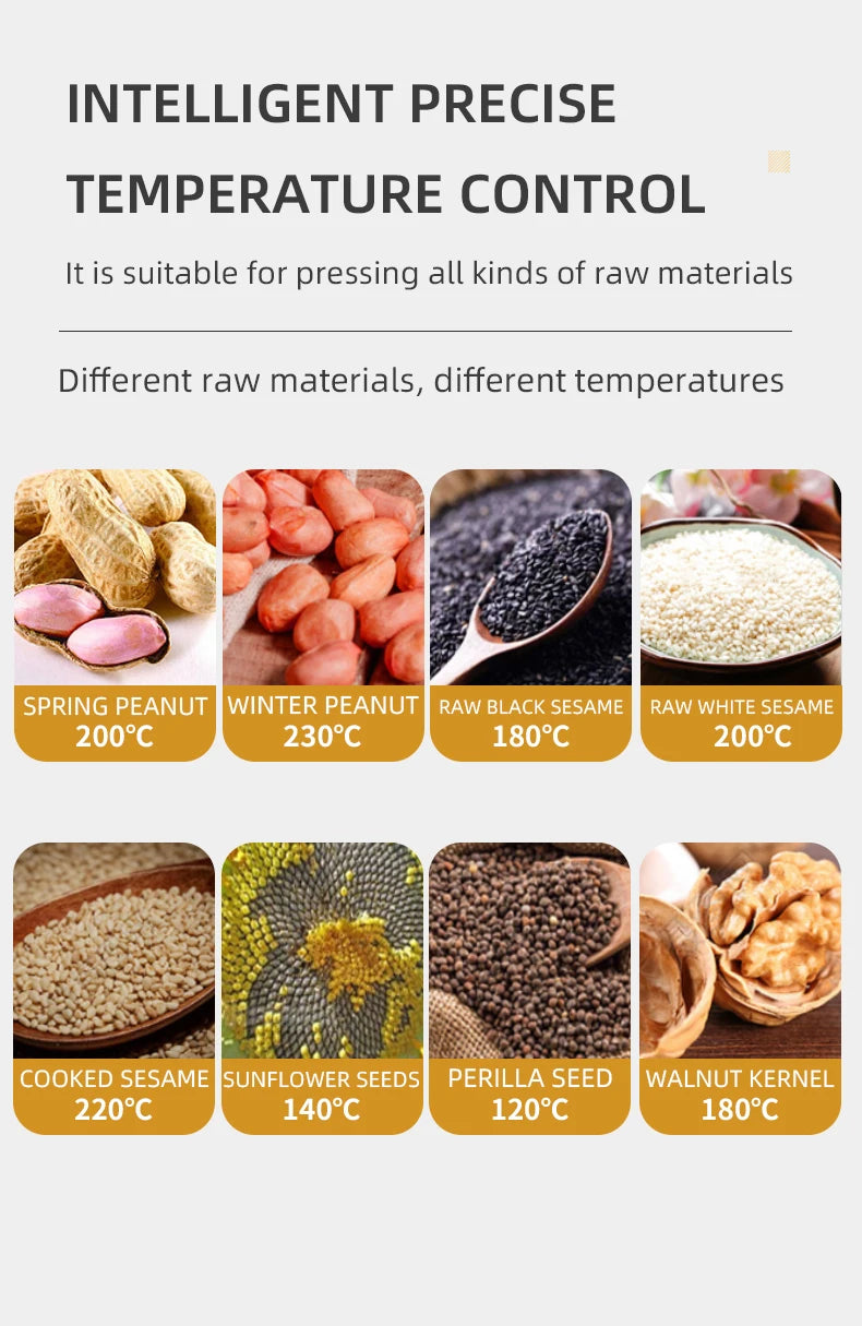 DIVEDEER Oil Press Home Automatic Multifunctional Commercial Oil Dreg Peanut New Oil Machine Intelligent Oil Press Machine X8S