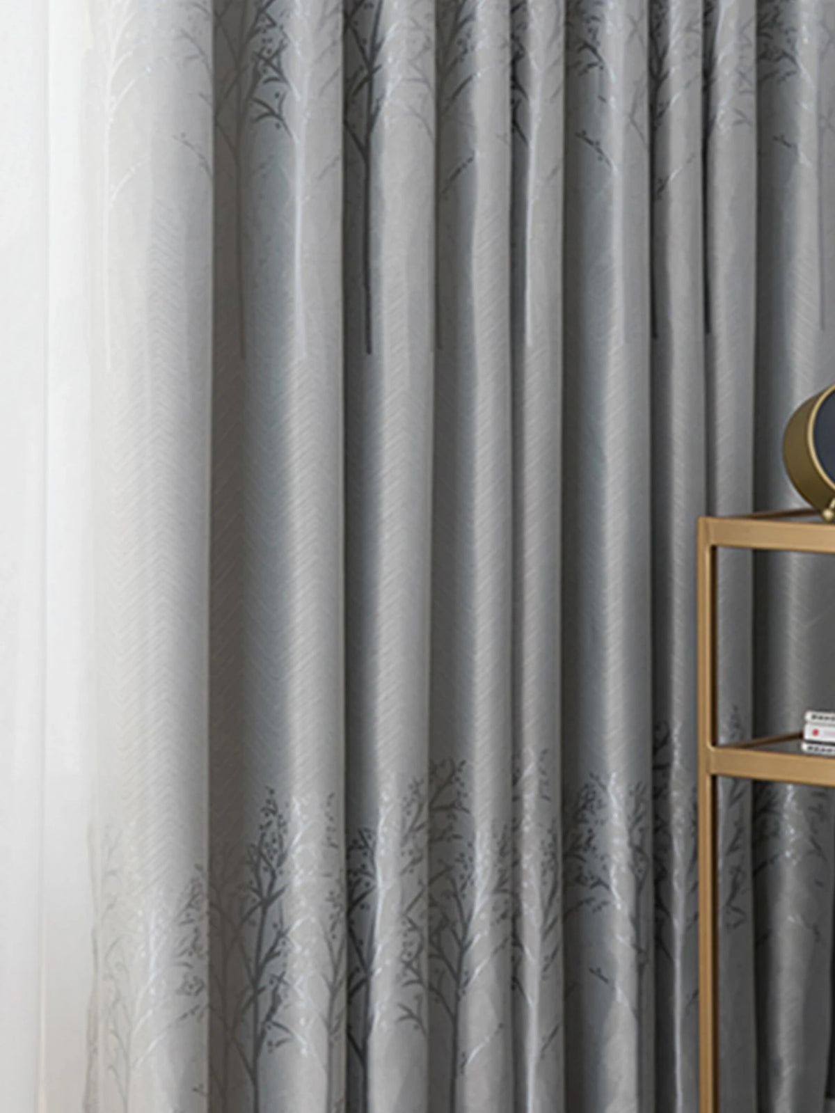 Light Luxury Hgh-End Feel Thick Gray Curtains