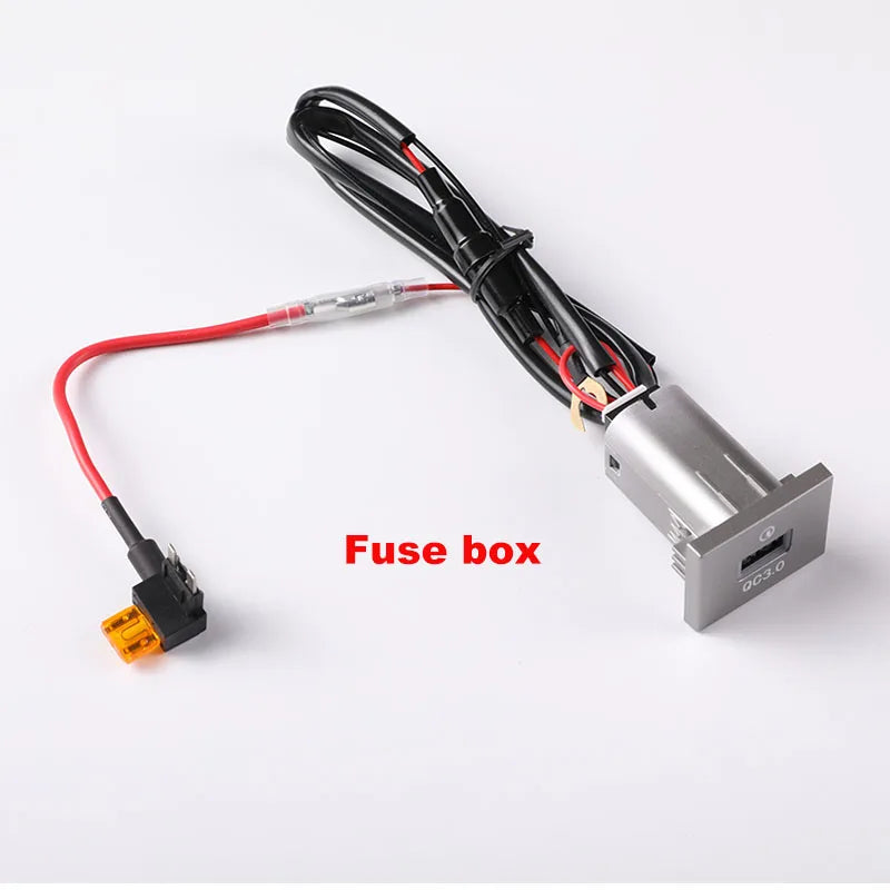 1pc 12V/24V Silvery PD car charger Socket QC3.0 Smart Fast charge USB connector for Ford Focus 2 2004-2010 mk2 Accessories