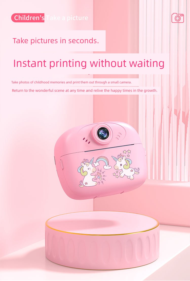 Children's Camera Toy Gift for Boys and Girls, Can Take Pictures and Print, Baby Digital Instant Camera, 2025 Student Model