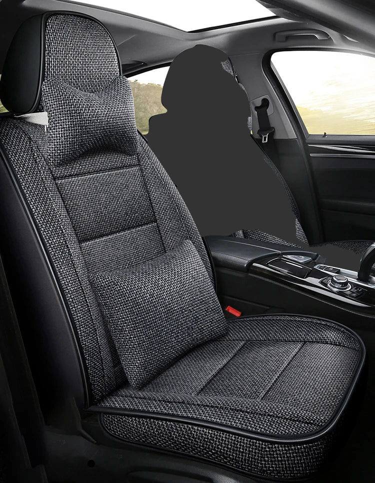 Universal Flax Car Seat Cover For Suzuki Grand Vitara SX4 Swift Ignis Auto Accessories Interior Breathable Protector Pads 차량용품