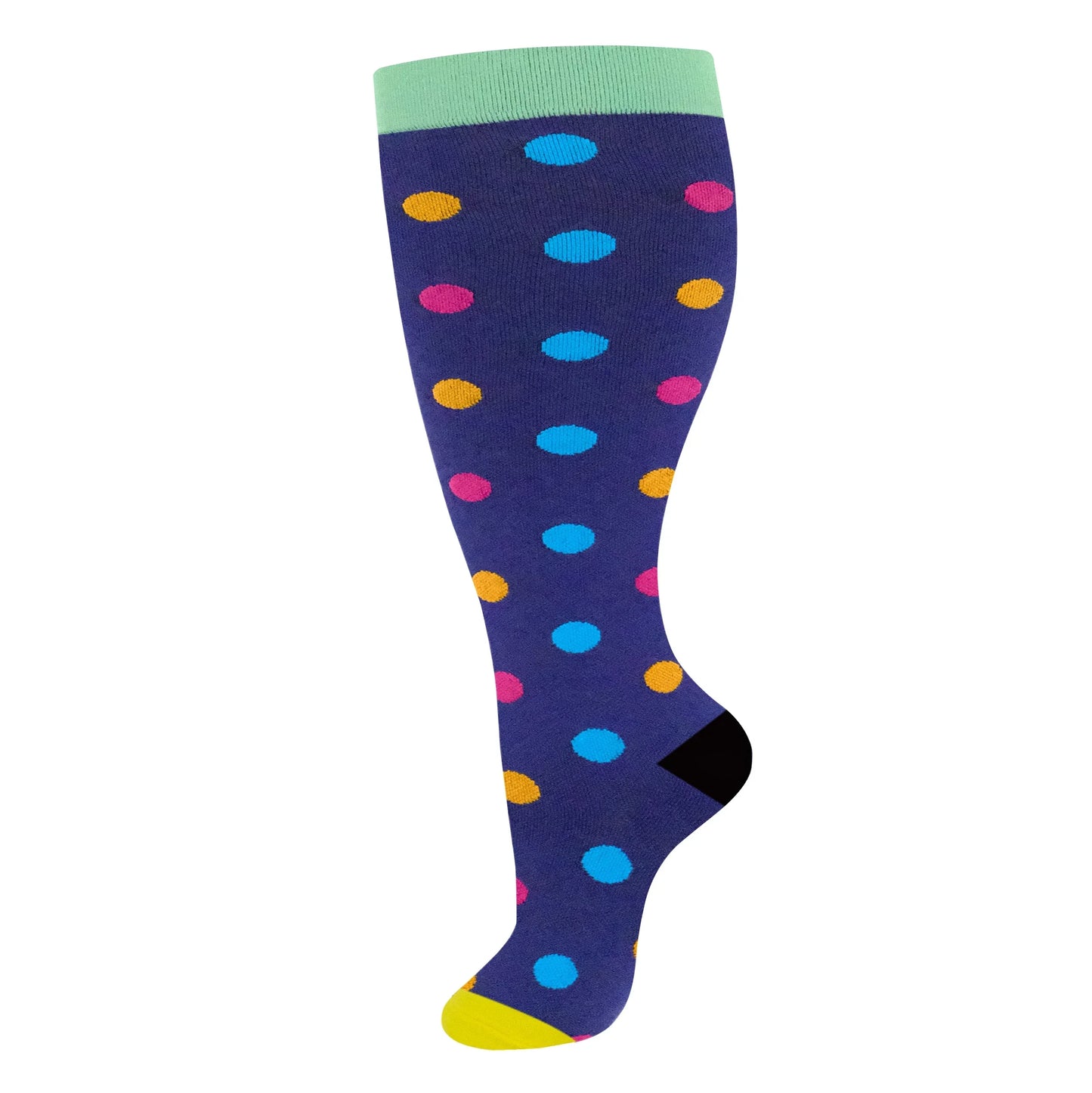 Plus Size Compression Socks for Women Men 20-30 MmHg Wide Calf Extra Large Knee High Flight Sock for Circulation Support 2XL-4XL