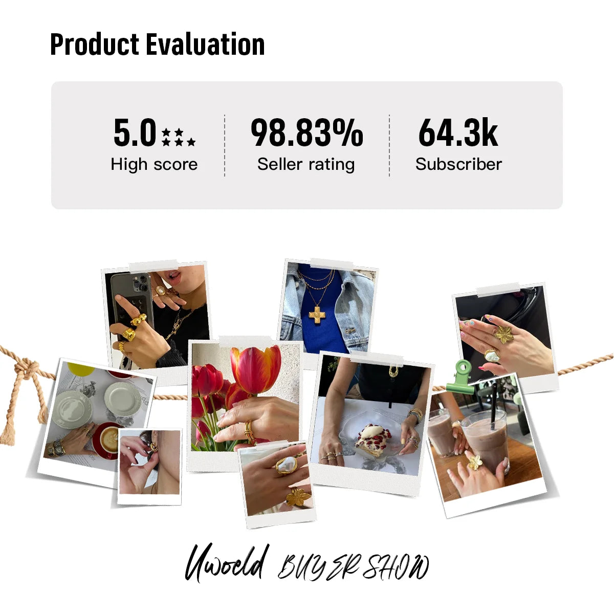 Uworld Simple Classic 18K Gold Color Plated Stainless Steel Water Droplet Shaped White Zircon Y-shaped Chain Stackable Chain Nec