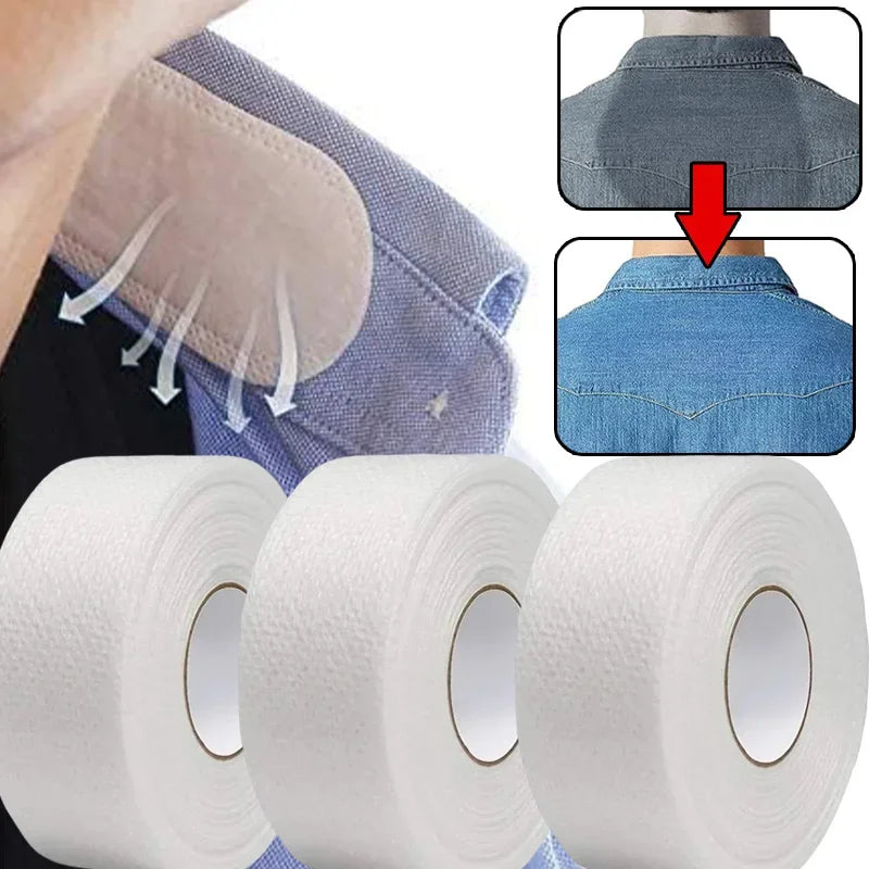 Disposable Self-Adhesive Collar Sticker Women Absorbent Anti-dirt T-shirt Collar Stickers Protector Neck Liner Pads Accessories
