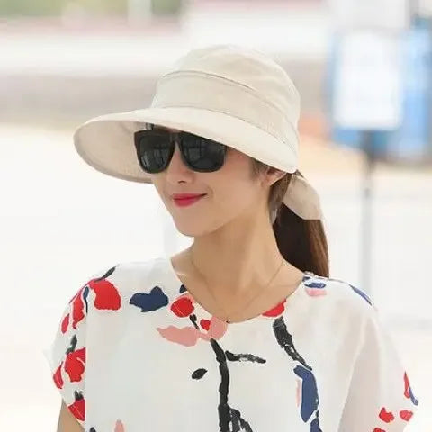 Sunscreen Folding Dome Outdoor Beach Travel Hiking Hats Fashion Sun Hat Women Girls Anti-Uv Female Visors Caps Golfing Cycling