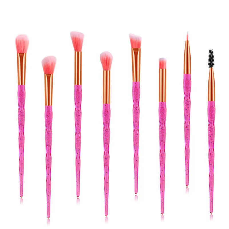 Diamond Makeup Brushes Set Beauty Make Up Brush Tool Cosmetic Powder Foundation Blending Eye Shadow Eyebrow Eyelash Brush