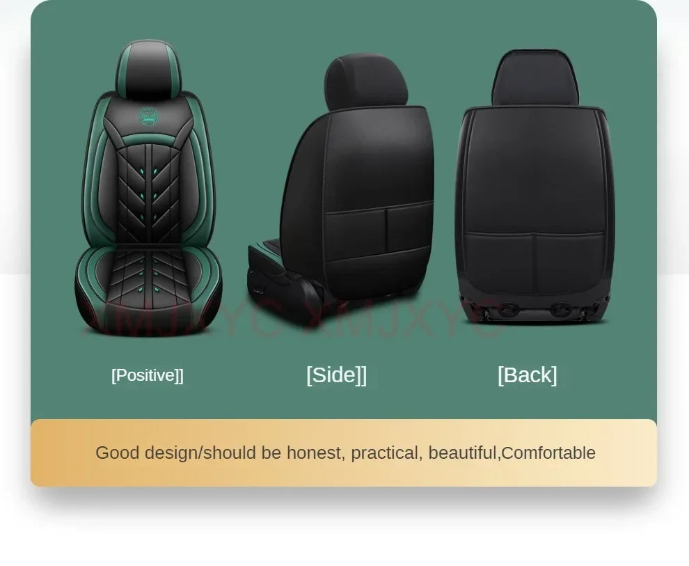 Universal Style Full Coverage Car Seat Cover for Ford Focus Mk4 Audi A6 4F W211 Skoda Kodiaq Clio 4 Car Accessories Pu Leather