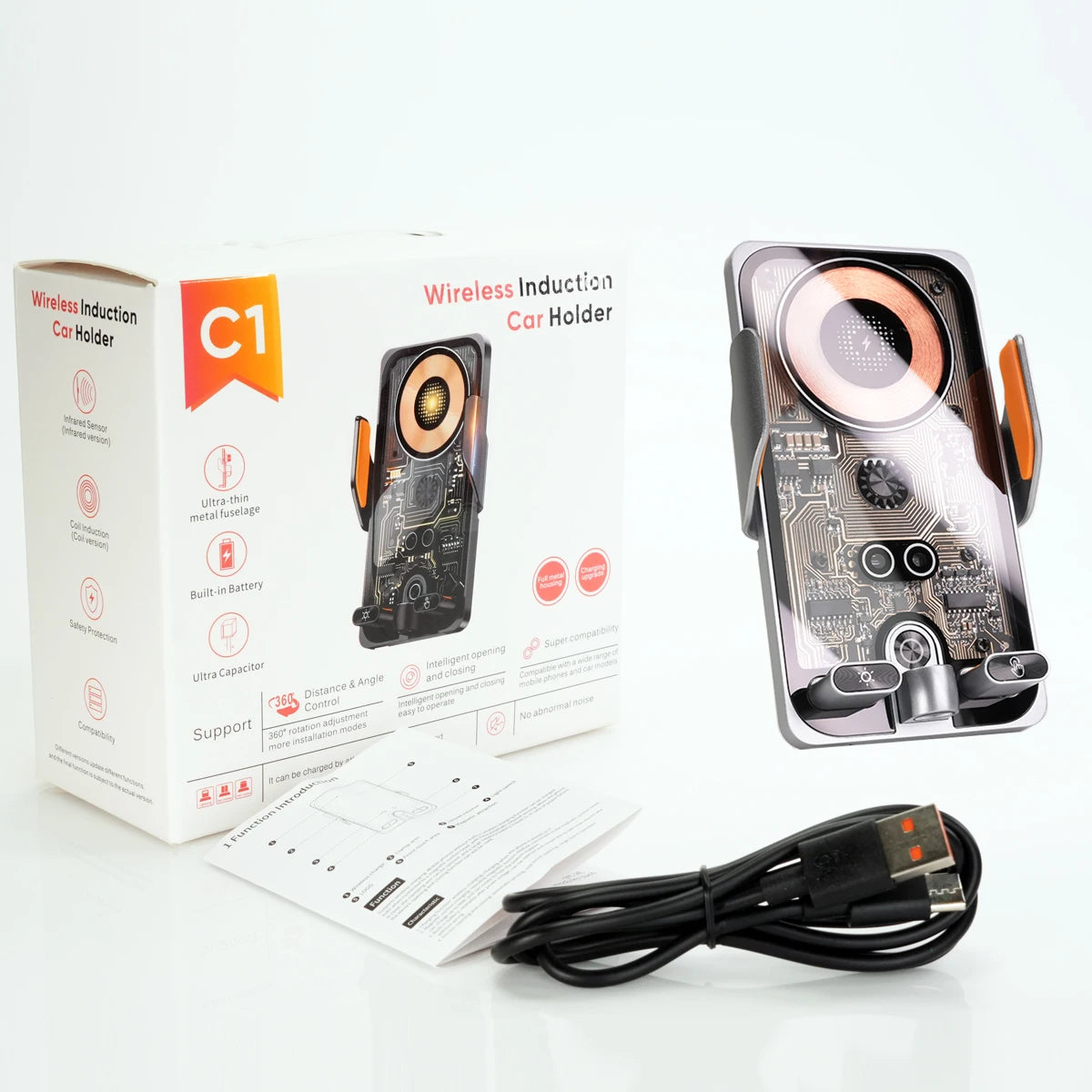 For 2015-2017 Hyundai Sonata LF Car Phone Holder Wireless Charger Magsafe Holder Auto Clamping Strong Magnet Car Accessories
