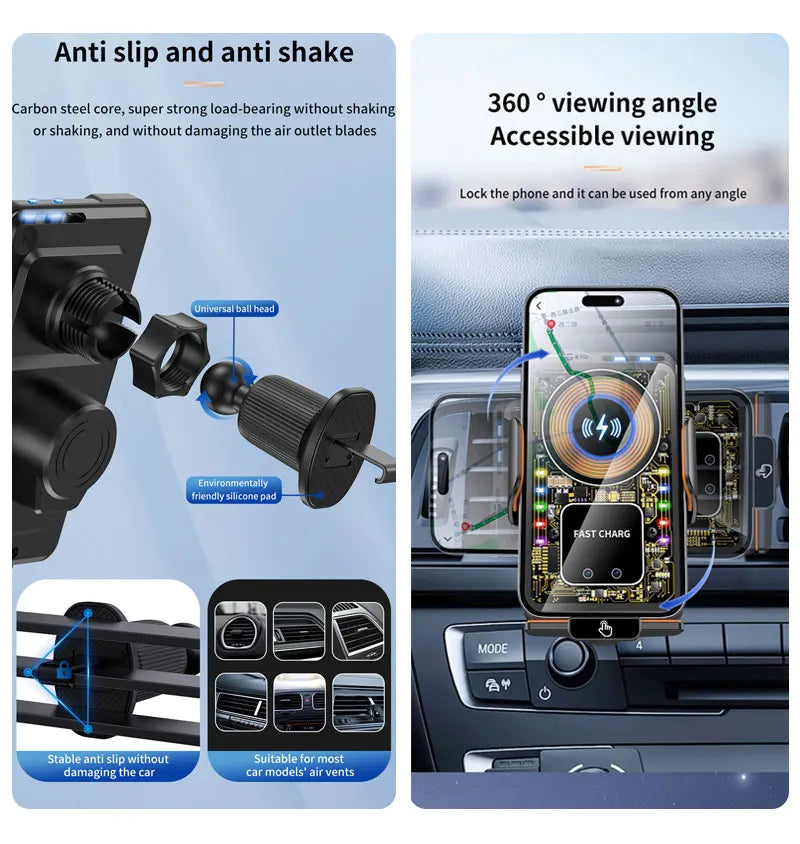 Car Phone Holder For AUDI A3 S3 8V 2014 2015-2020 Magnetic Wireless Charging Magsafe Dedicated Mobile phone stand Accessories