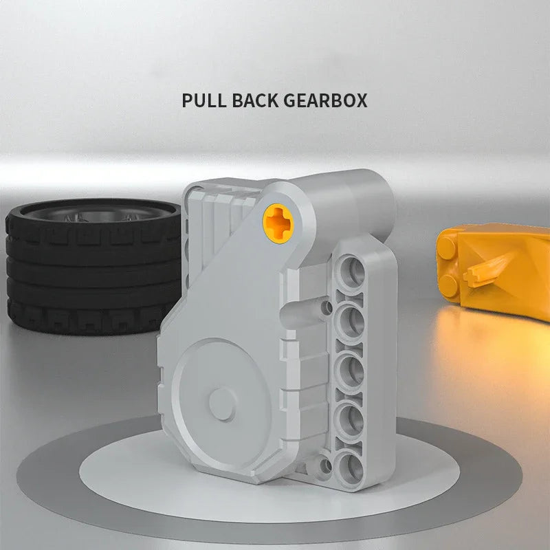 MOC Technical Parts Pull Back Motor 6x3x5 Building Blocks Compatible with Legoeds 12799 12787c01 Car Vehicle Inertia Motor Toys