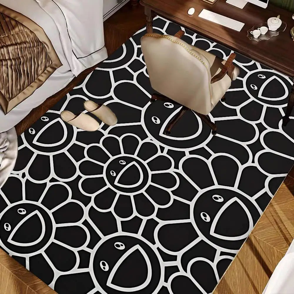 Flower T-Takashi Art M-Murakami Entrance Door Mat Nordic Style Home Doormat Bathroom-Toilet Mats Bedroom Hotel Decor Mat