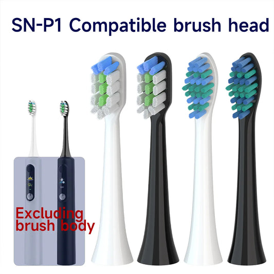 SNP1 electric toothbrush replacement brush head, SN-P1 bright white brush head