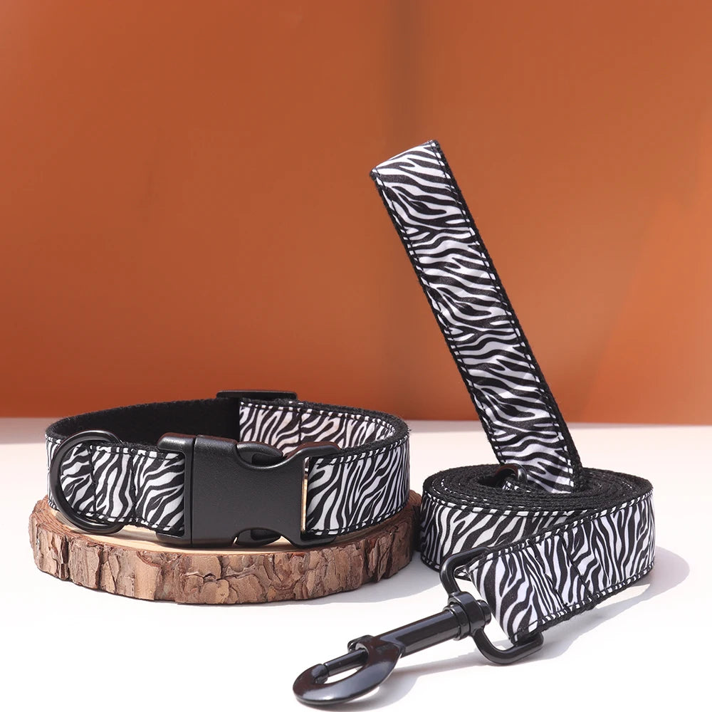 Animal Colors Customized Dog Collar Set Personalized Id Name Tel Adjustable Free Engraving Name for Small Medium Large Dogs