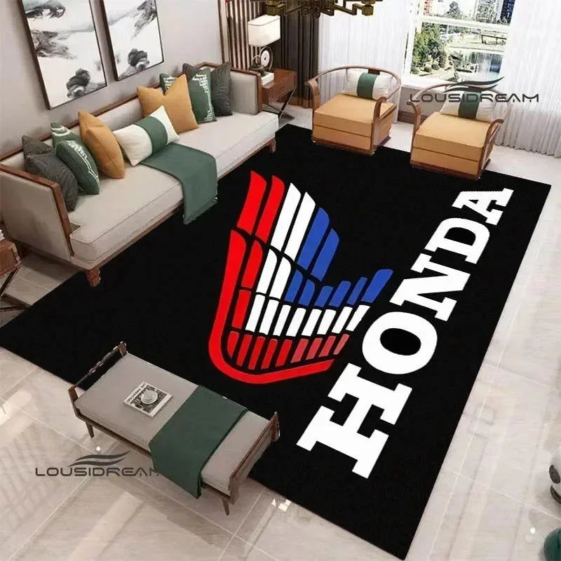 HRC HONDA Motorcycle Logo Printed Carpet Non-slip Carpet Carpets for Living Room Yoga Mat Outdoor Carpet Birthday Gift
