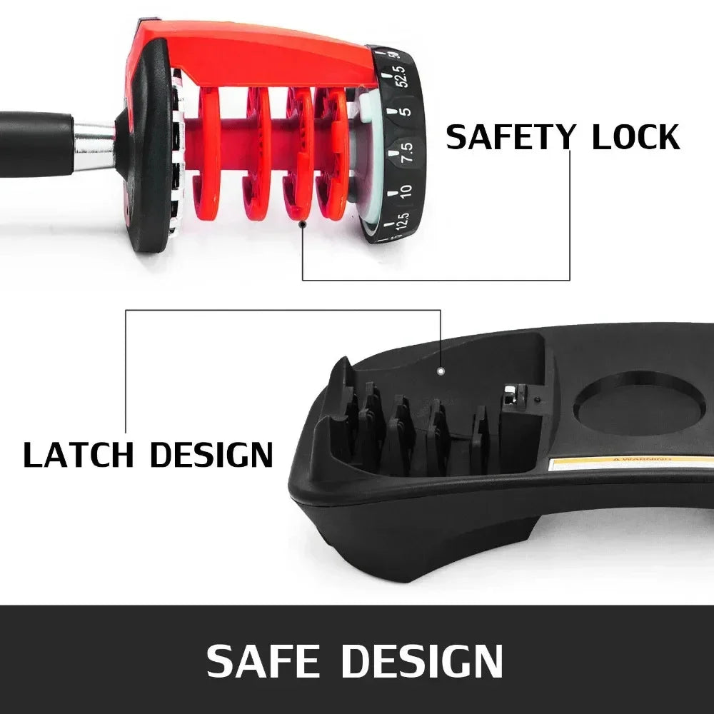 SIHAO Adjustable Dumbbell Set 52LBS Gym Equipment for Arm Muscle Training Quick-Change Weight Fitness Dumbbells